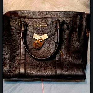 Michael Kors Hamilton Saffiano Leather Tote Bag in Black